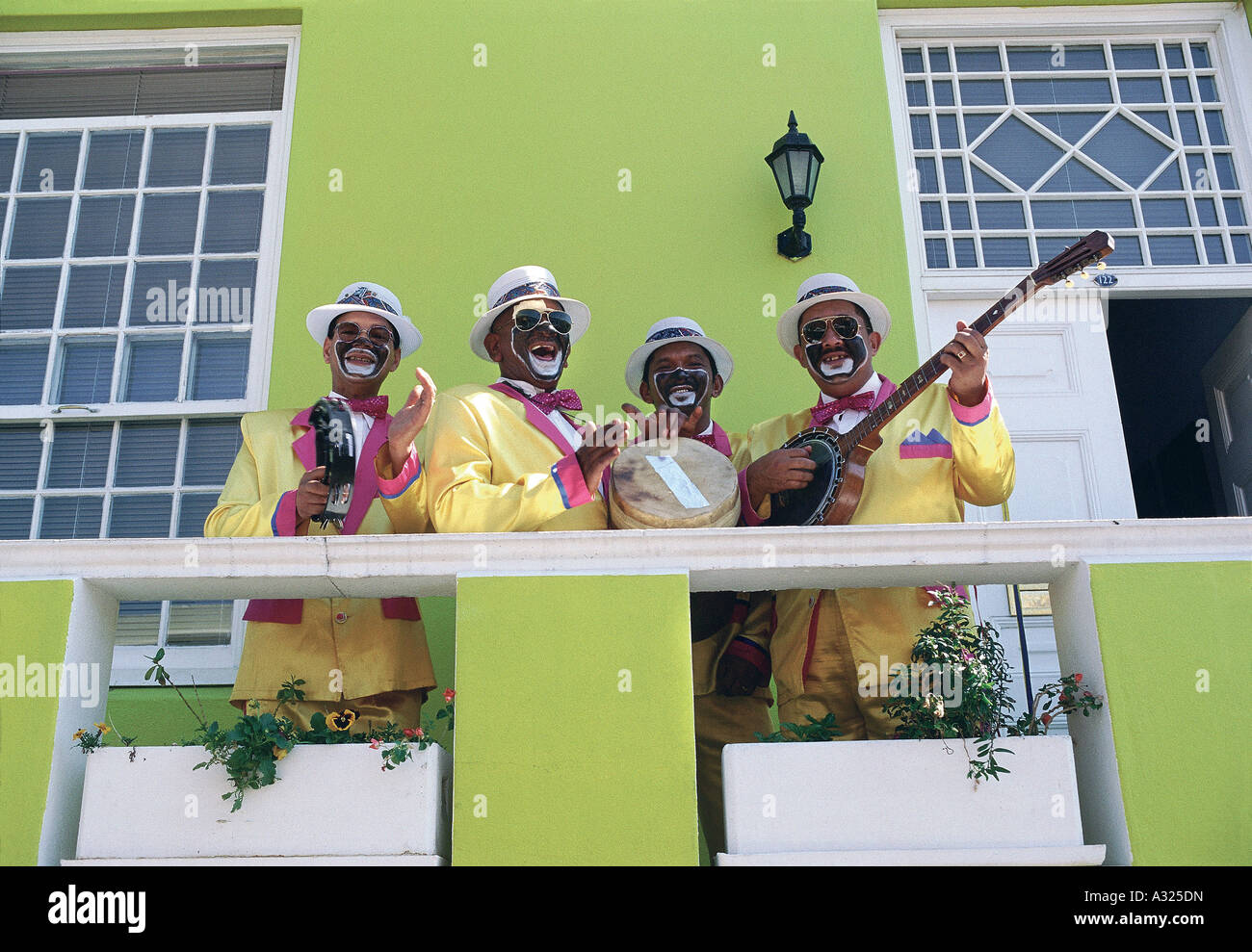 Kaapse Klopse Musiciens, Cap Carnaval, Cape Town, Afrique du Sud Banque D'Images