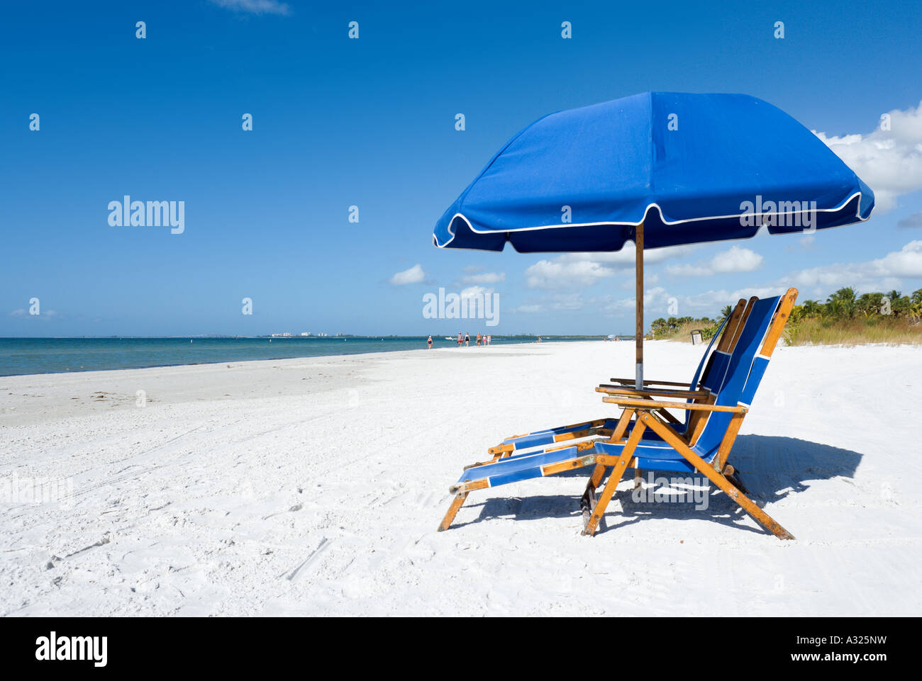 Fort Myers Beach près de Diamond Head beach resort et Bowditch Point Park, la Côte du Golfe, Florida, USA Banque D'Images