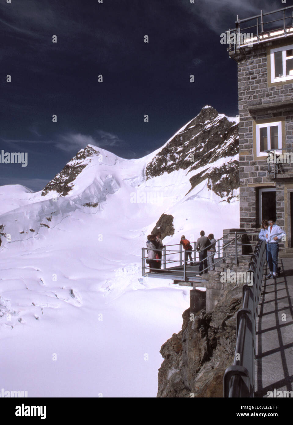 Sphinx station météo et de l'observatoire météorologique au Jungfraujoch,  Suisse Photo Stock - Alamy