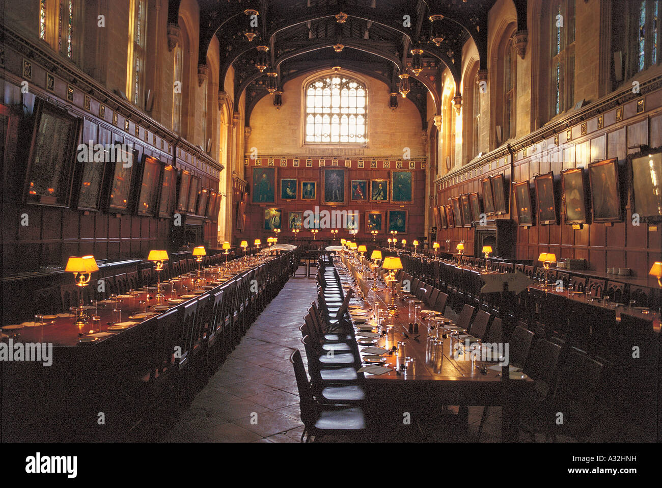 Salle Tudor, Christ Church, Oxford University, Royaume-Uni Banque D'Images
