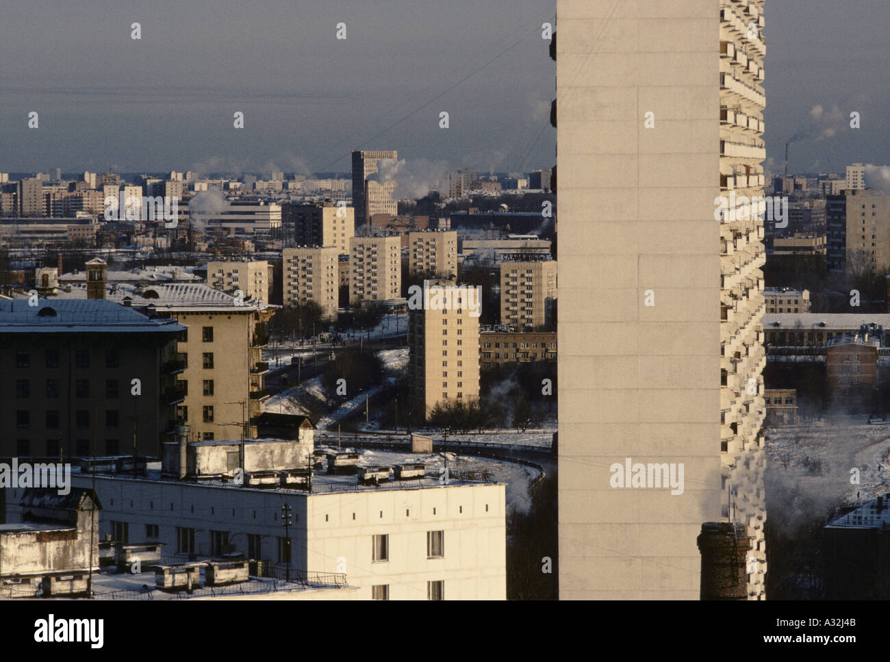 Moscou Saint-Pétersbourg appartement grande hauteur tour de blocs dans la banlieue de Moscou 1983 Banque D'Images
