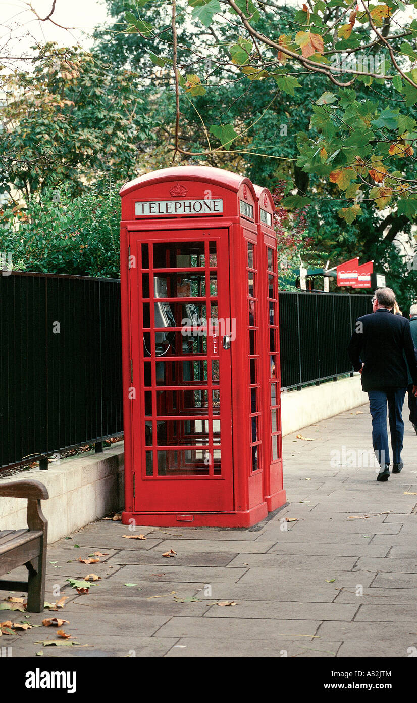 Zone Appel Red London, Londres, Royaume-Uni Banque D'Images