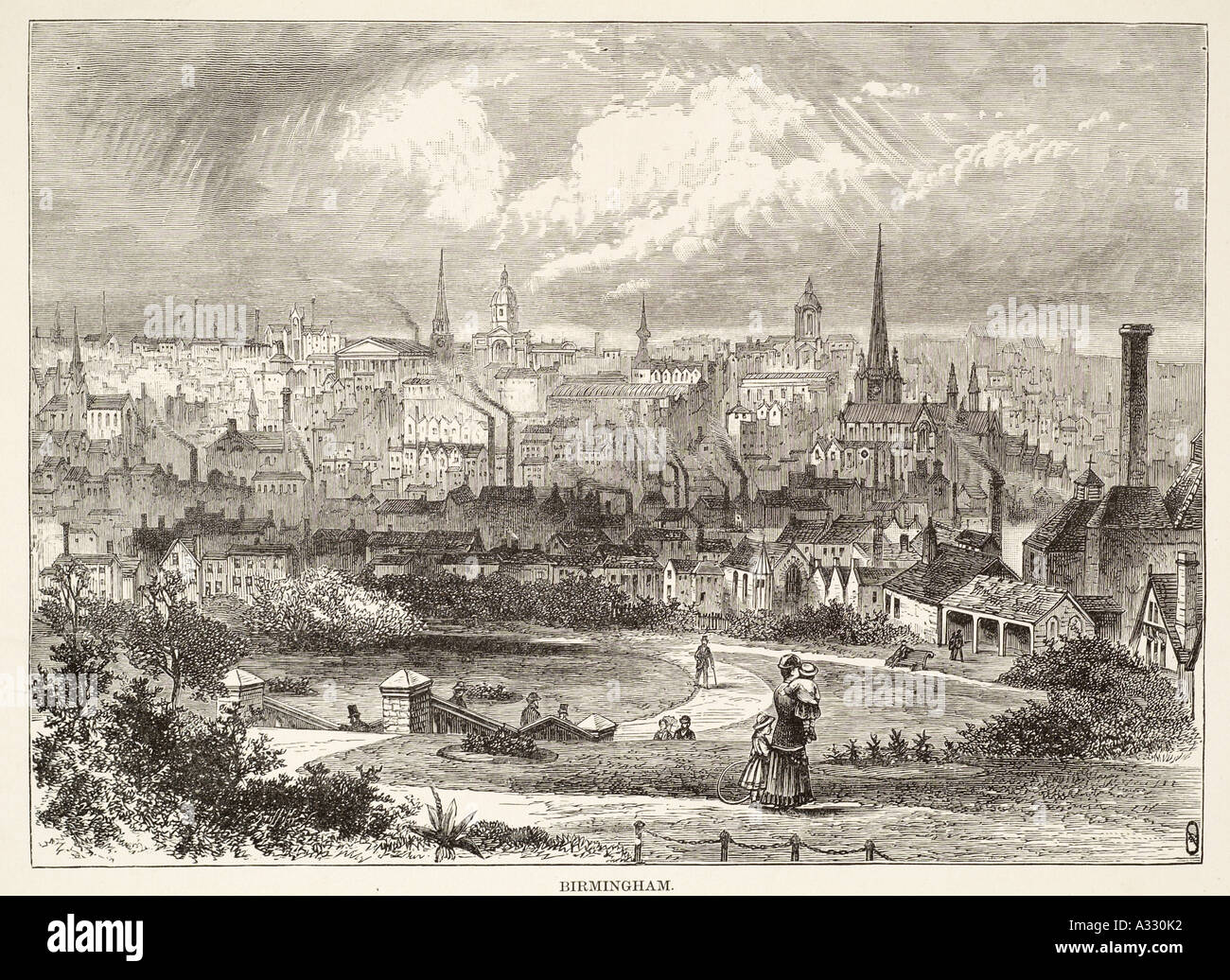 Midlands Birmingham City industrial vue panoramique vue large UK Royaume-Uni GB Grande Bretagne l'Europe Union Européenne UE Banque D'Images