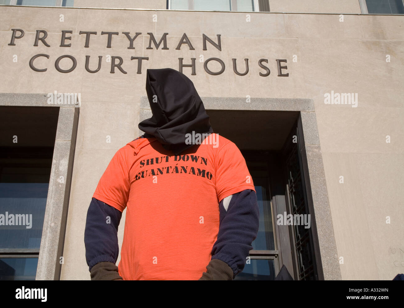 Manifestation contre le centre de détention de Guantanamo Banque D'Images