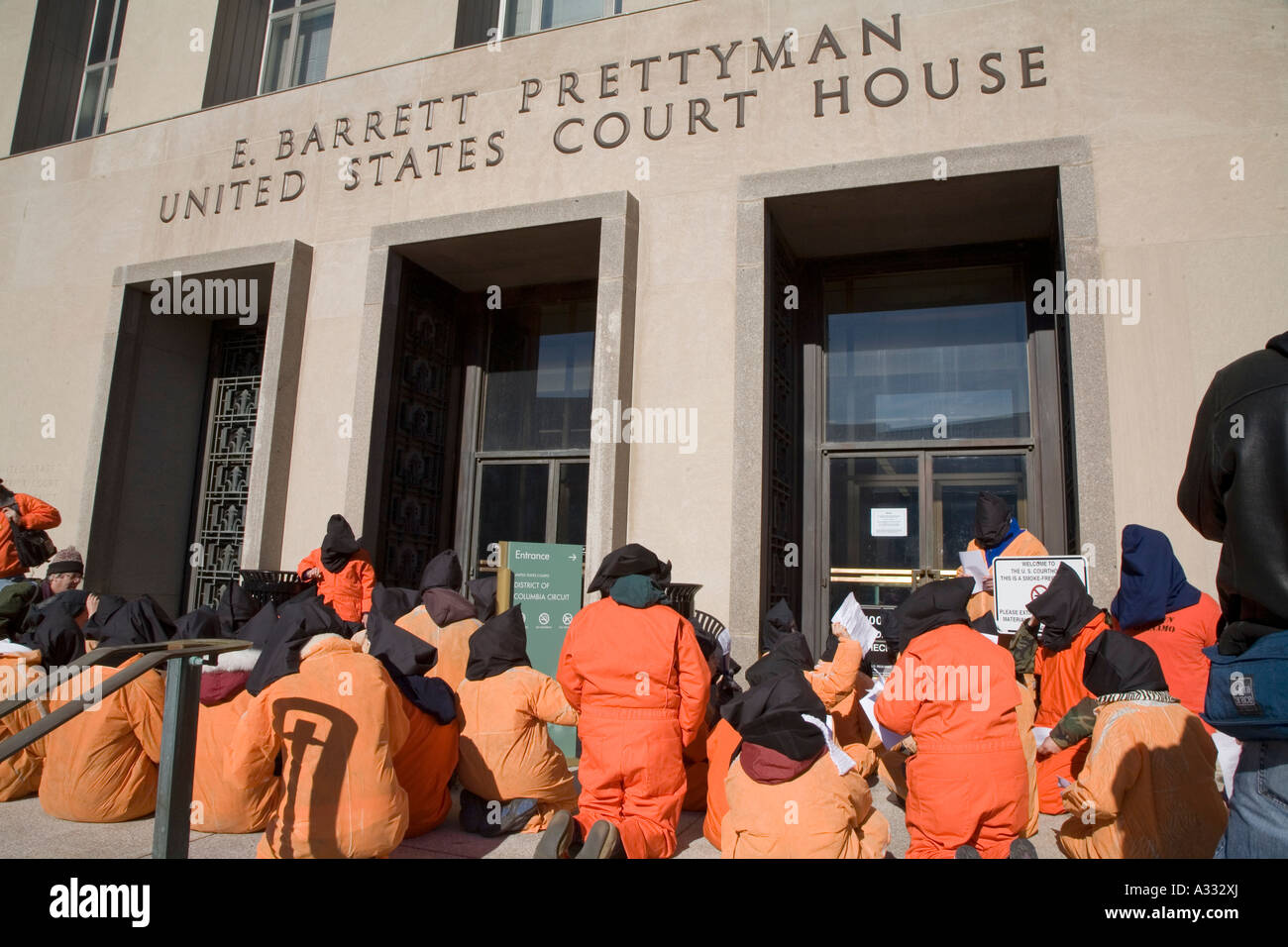 Manifestation contre le centre de détention de Guantanamo Banque D'Images