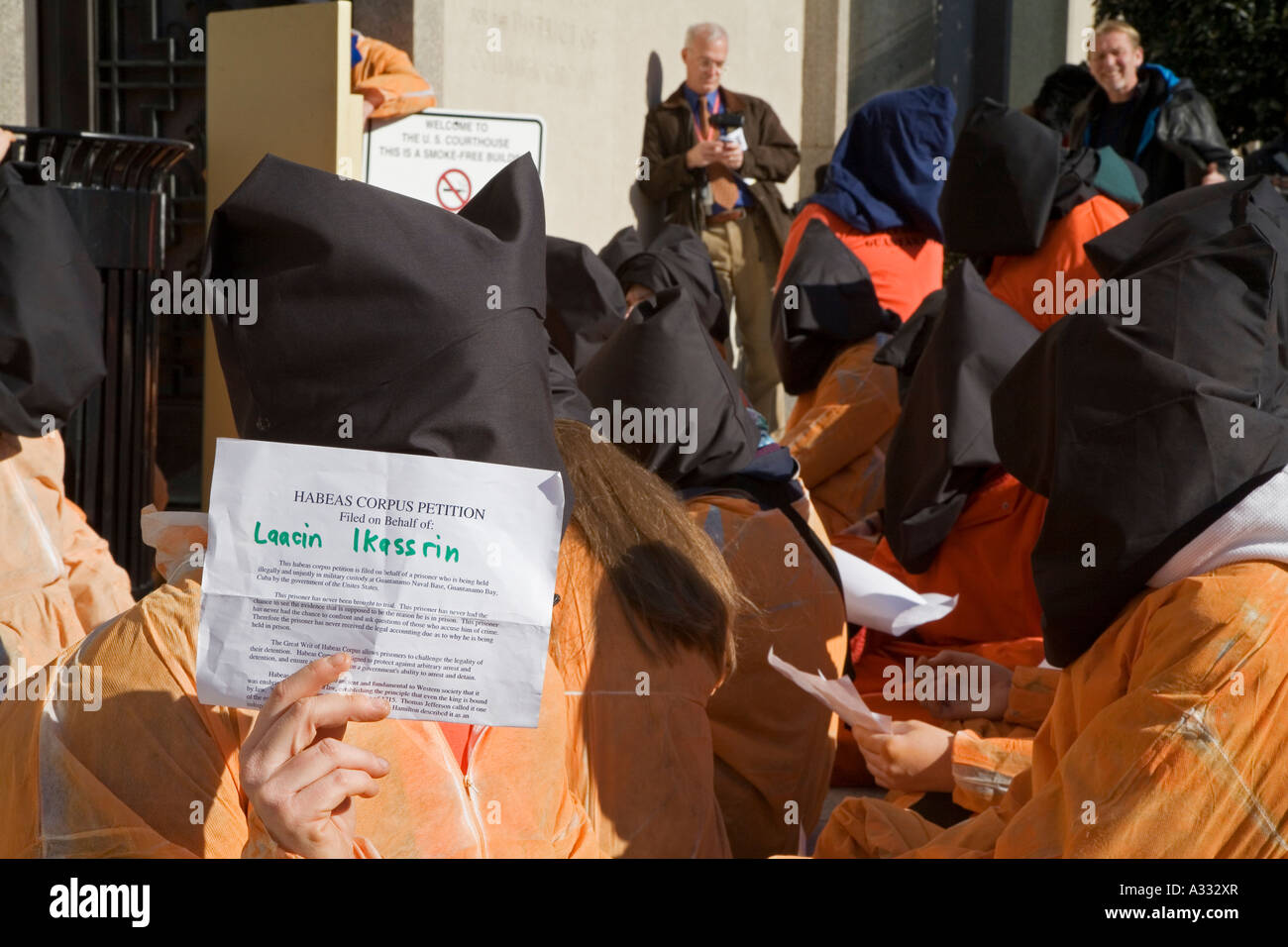 Manifestation contre le centre de détention de Guantanamo Banque D'Images
