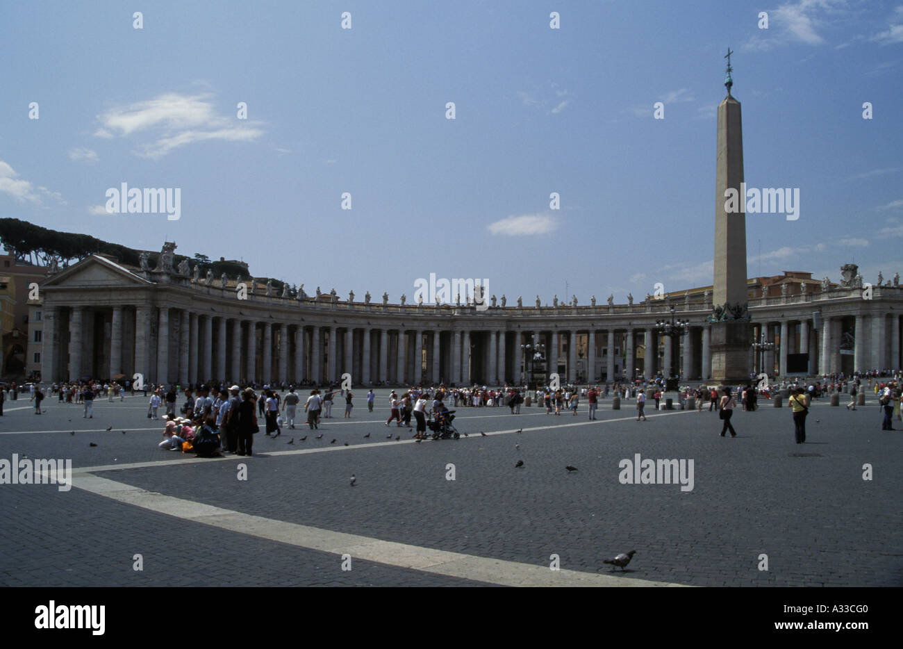 La Place Saint Pierre, Piazza San Pietro, Rome, Italie Banque D'Images