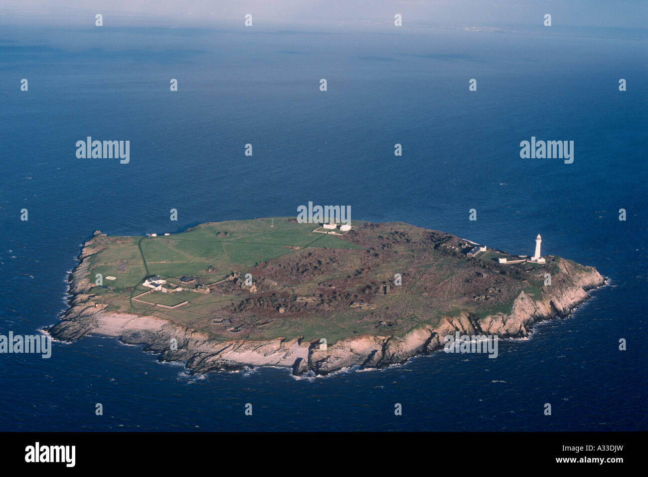 Télévision Holm Island Estuaire du Severn Bristol Channel South Wales Banque D'Images