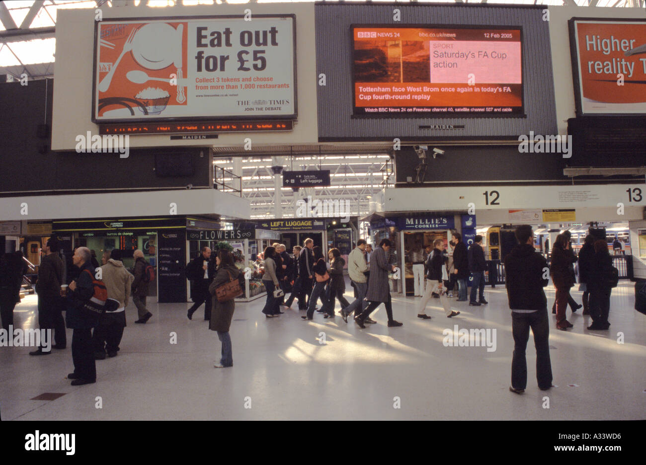 La gare de London Waterloo Banque D'Images