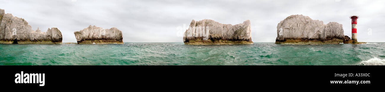 Les aiguilles de l'île de Wight Banque D'Images
