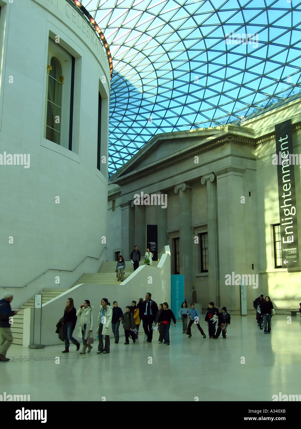 Grande cour, British Museum, Londres Banque D'Images