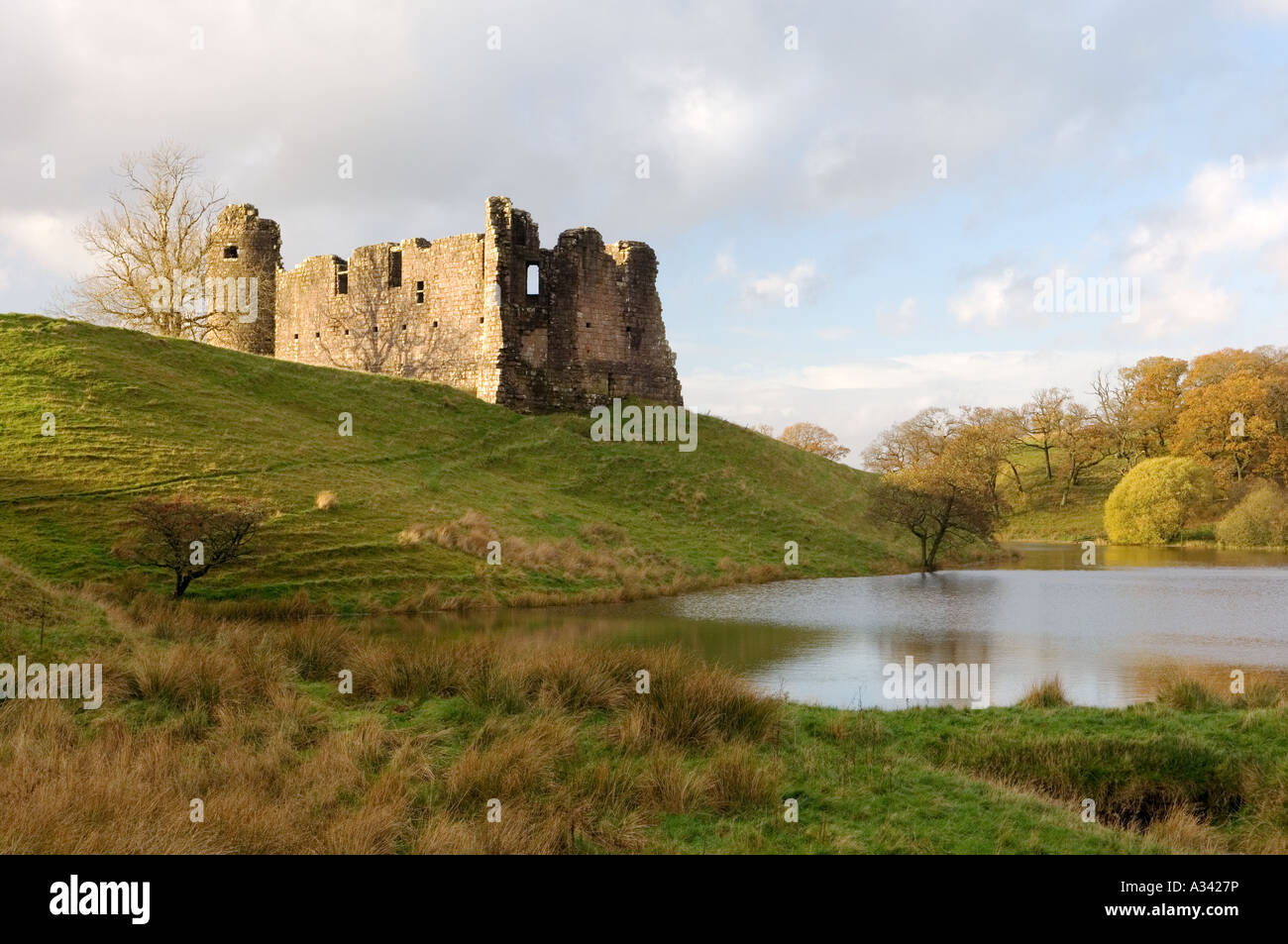 Morton Château au-dessus de Thornhill en Nithsdale dans la région de Dumfries and Galloway en Écosse. Date de fin du Moyen Age Banque D'Images