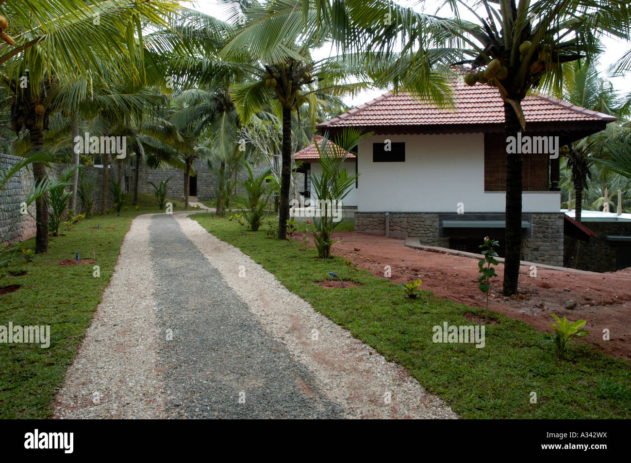 AYURVEDA SPA D'SURYASAMUDRA TRIVANDRUM KOVALAM BEACH GARDEN Banque D'Images