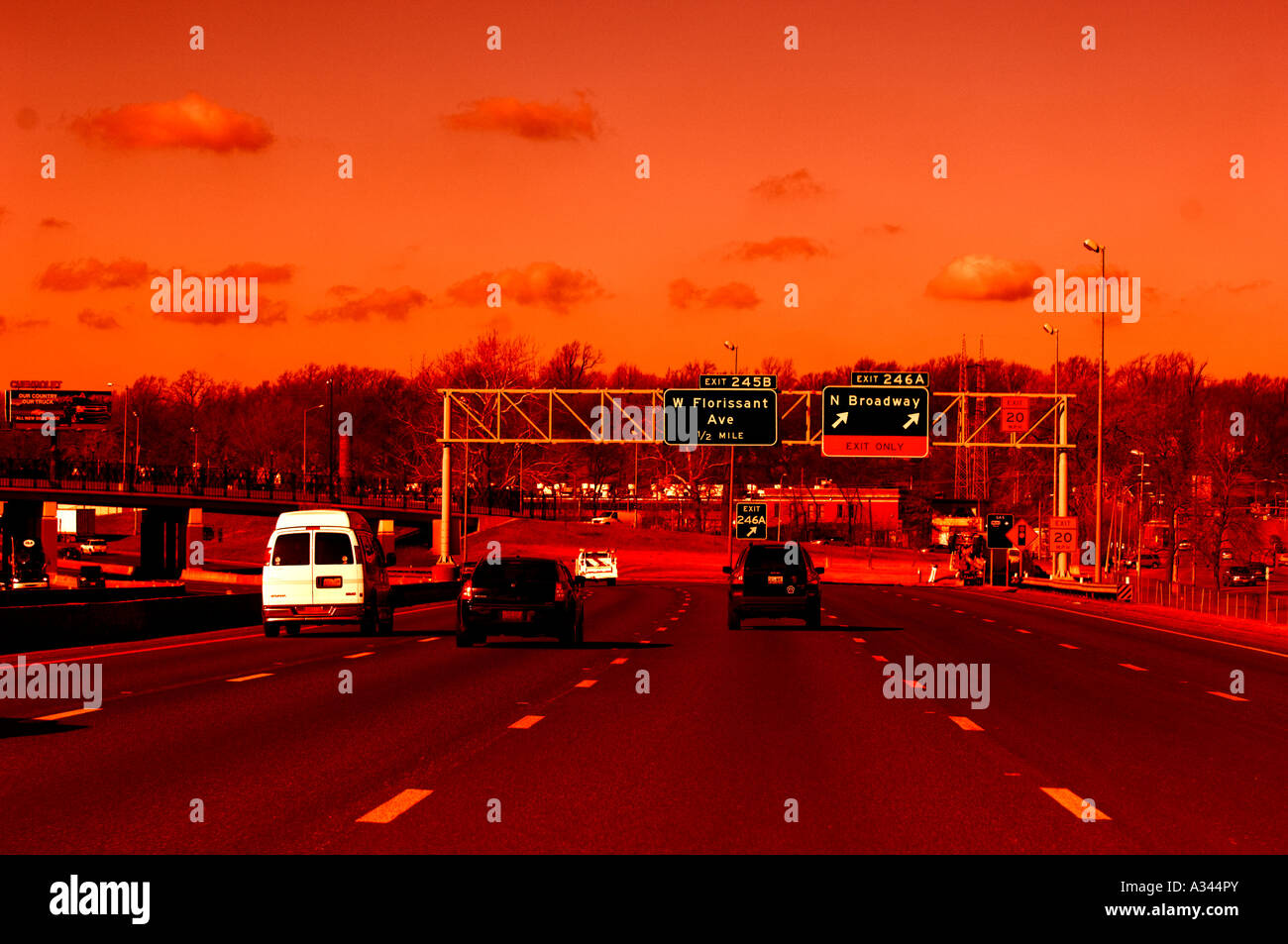 L'autoroute américaine St.Louis Missouri USA Banque D'Images