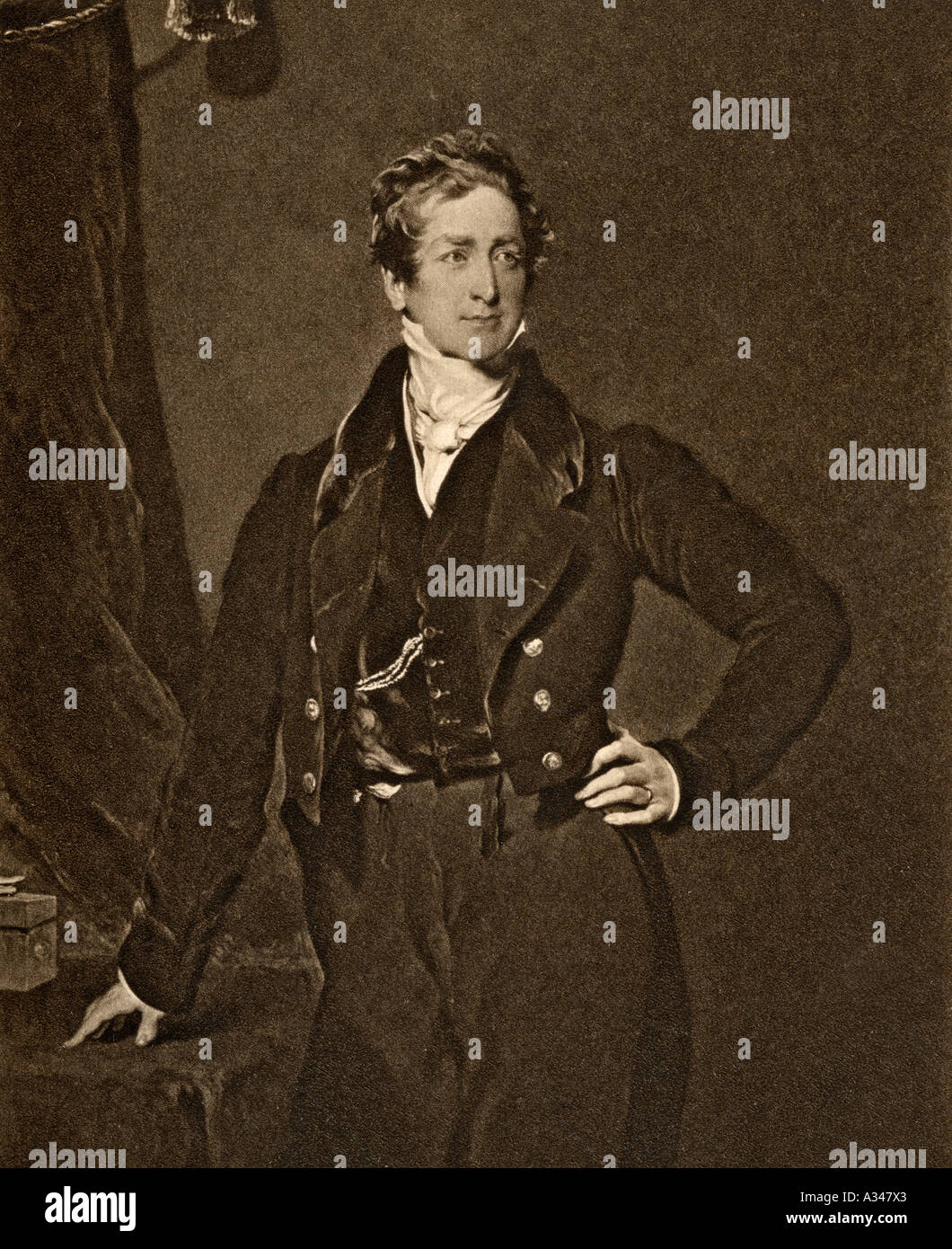 Sir Robert Peel, 2ème Baronet, 1788 - 1850. Homme d'état des conservateurs britanniques et deux fois Premier Ministre du Royaume-Uni, 1834/35 et 1841/46. Banque D'Images