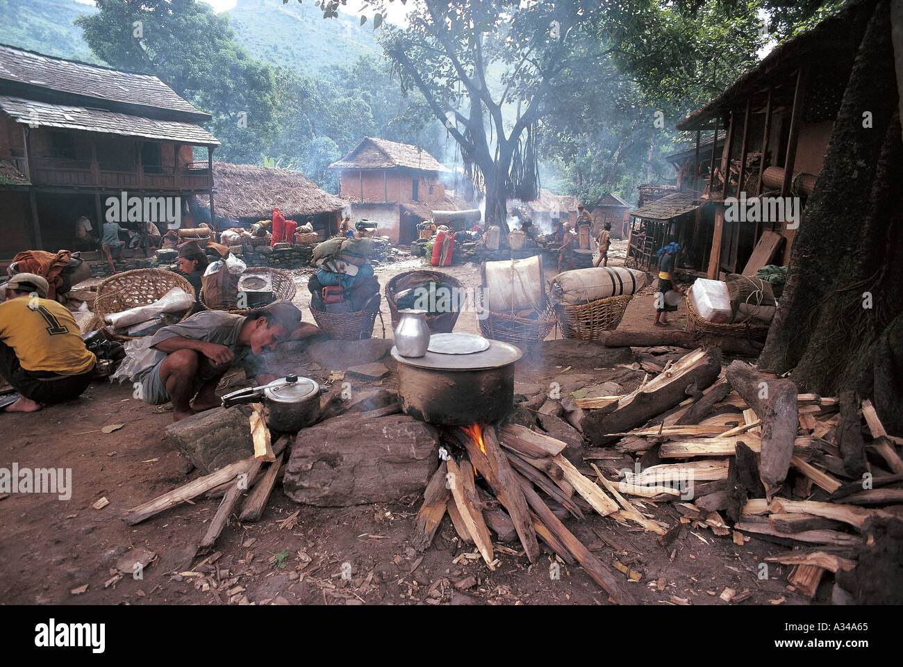 Buri Gandaki Valley Banque D'Images
