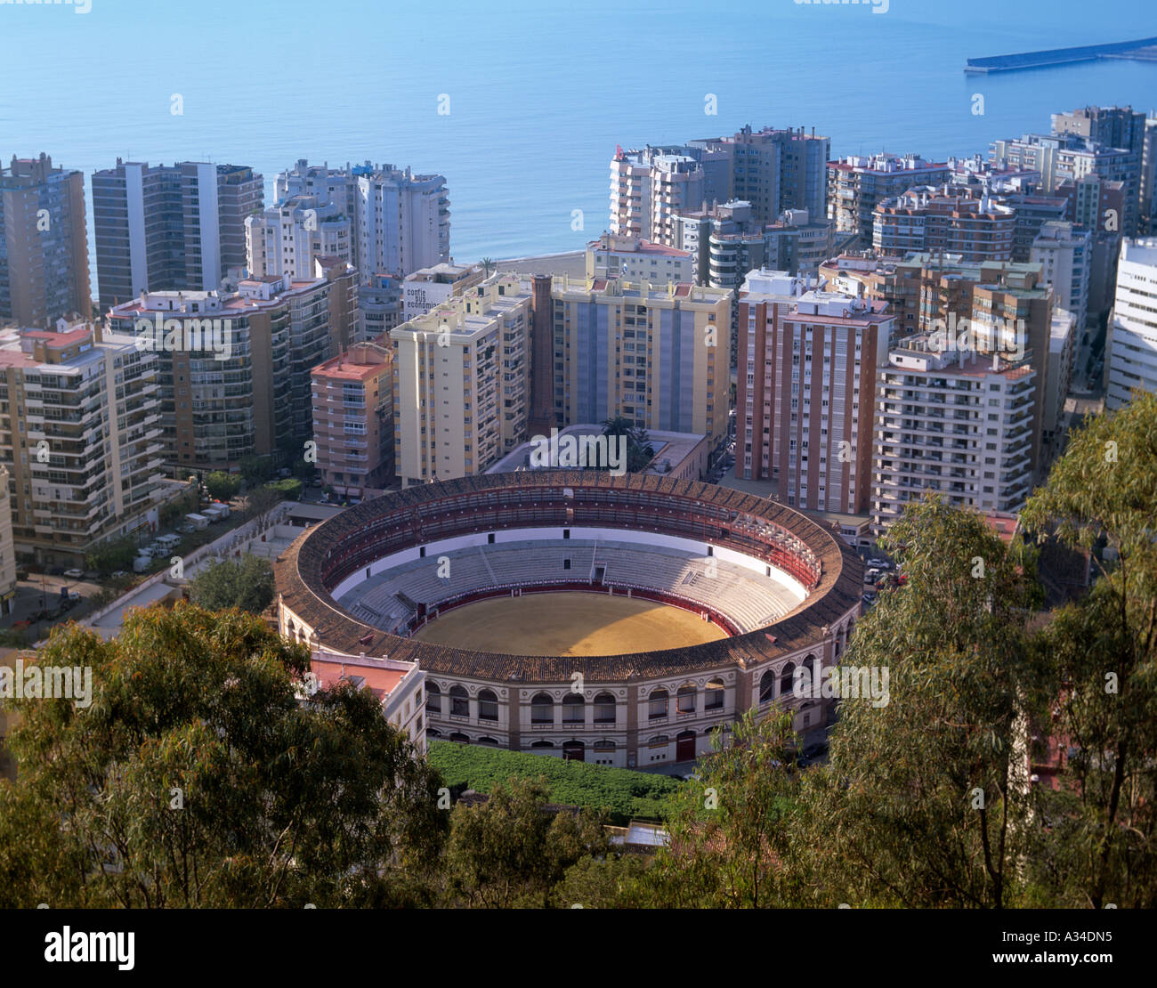 Bull Ring, Malaga, Espagne . Banque D'Images