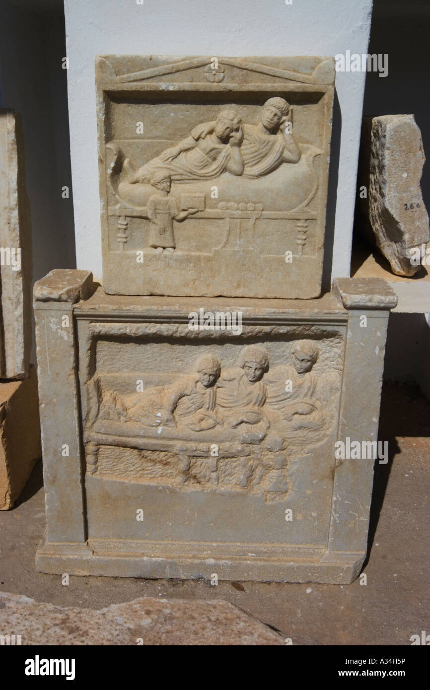 Parikia Paros île grecque de secours musée archéologique de Paros Banque D'Images