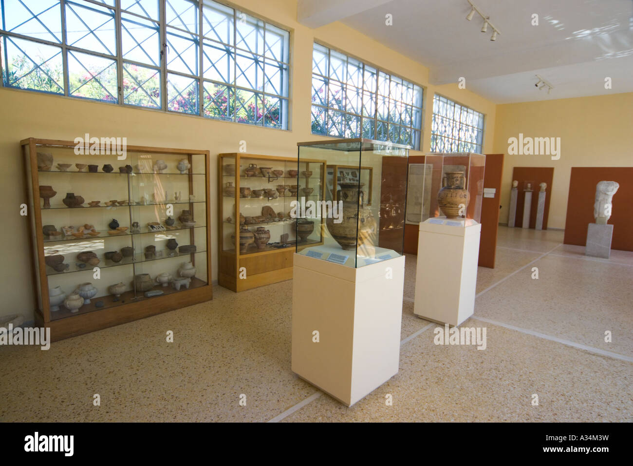 Île grecque Paros Parikia Musée Archéologique de Paros voir galerie d'exposition de Banque D'Images