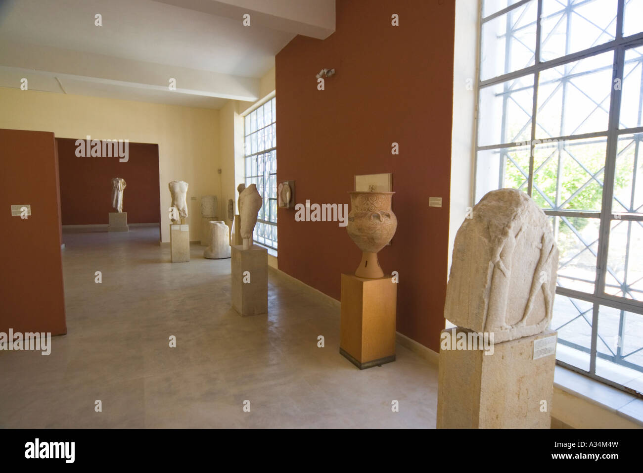 Île grecque Paros Parikia Musée Archéologique de Paros voir galerie d'exposition de Banque D'Images