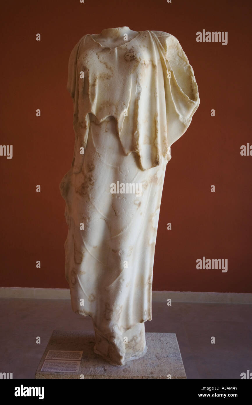Musée Archéologique de Paros Parikia statue d'un Nike Banque D'Images