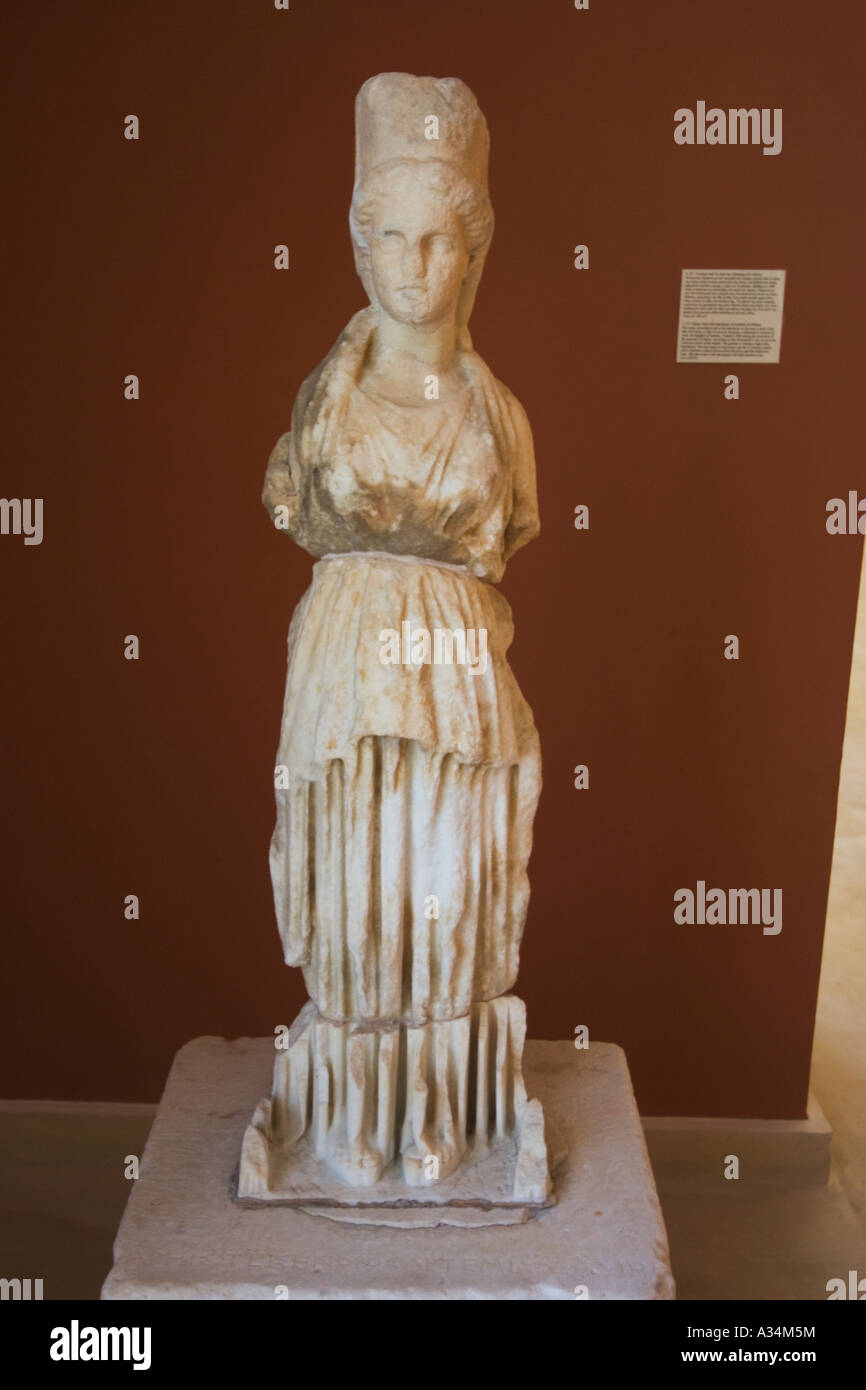 Île grecque Paros Parikia Paros musée archéologique de la statue d'Artémis à sanctury Delion Banque D'Images