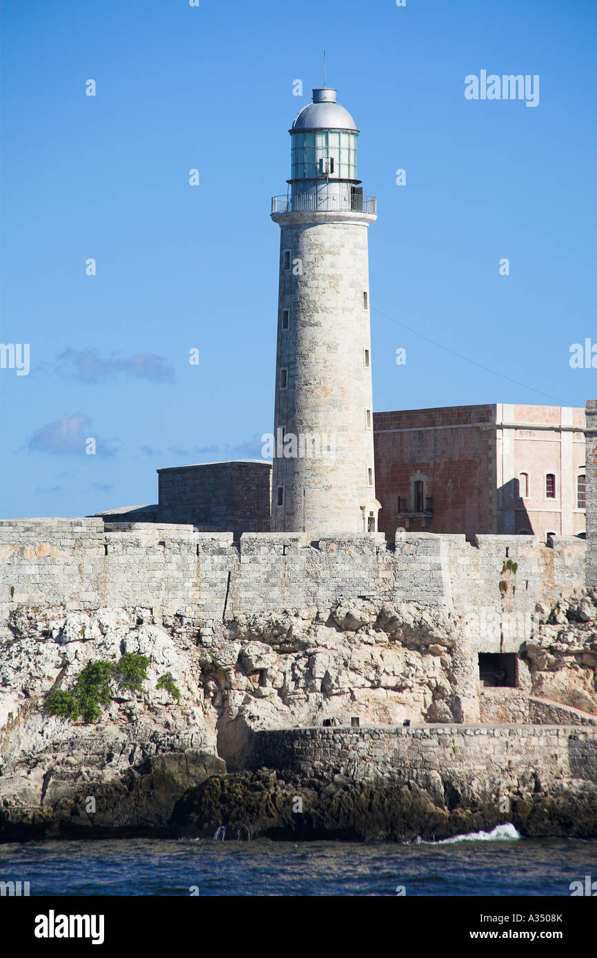 El Morro Castle, également connu sous le nom de Castillo de los Tres Santos Reyes Magos del Morro, La Havane, Cuba Banque D'Images