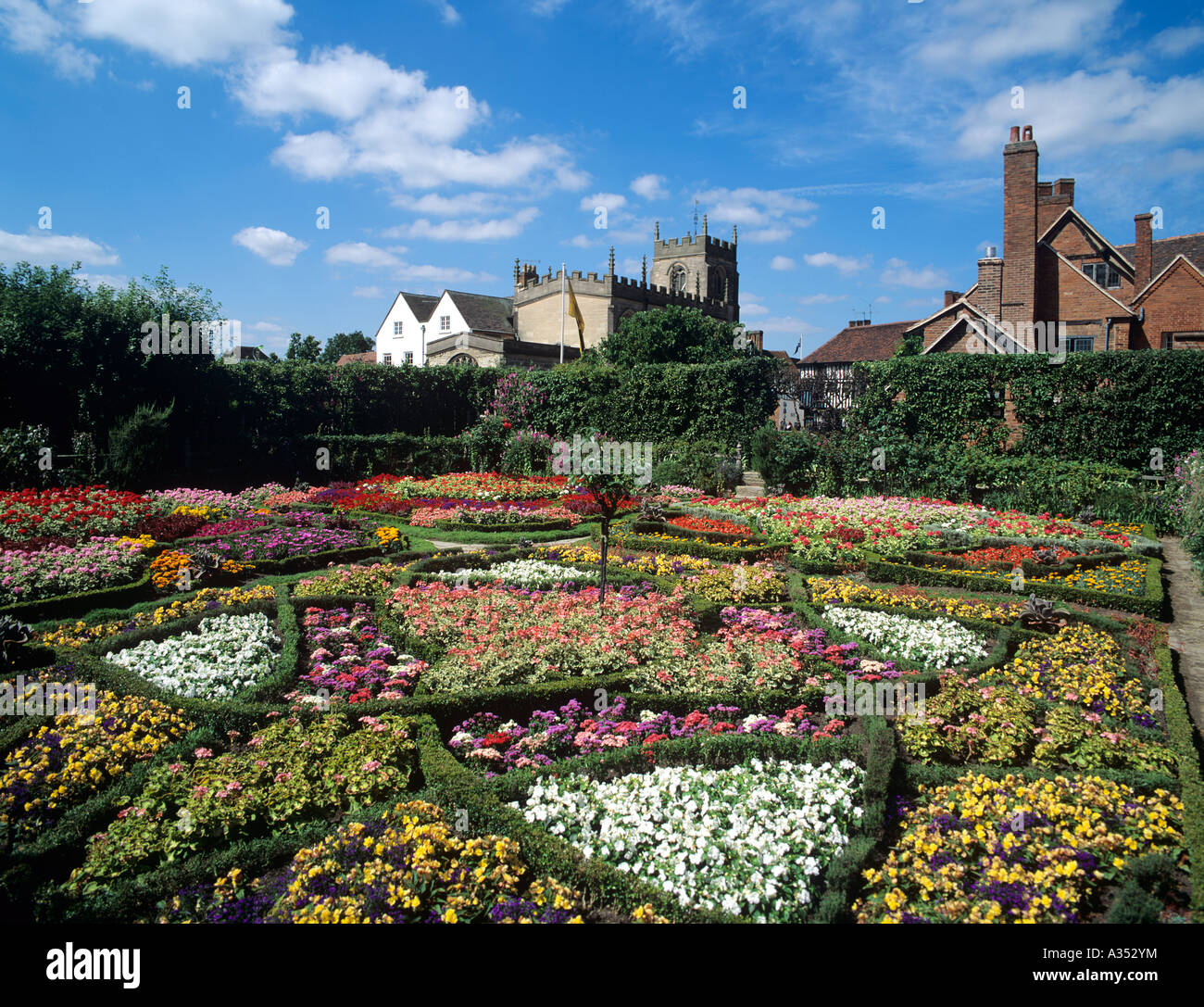 Stratford upon Avon , Noeud , jardin de l'Angleterre. Banque D'Images