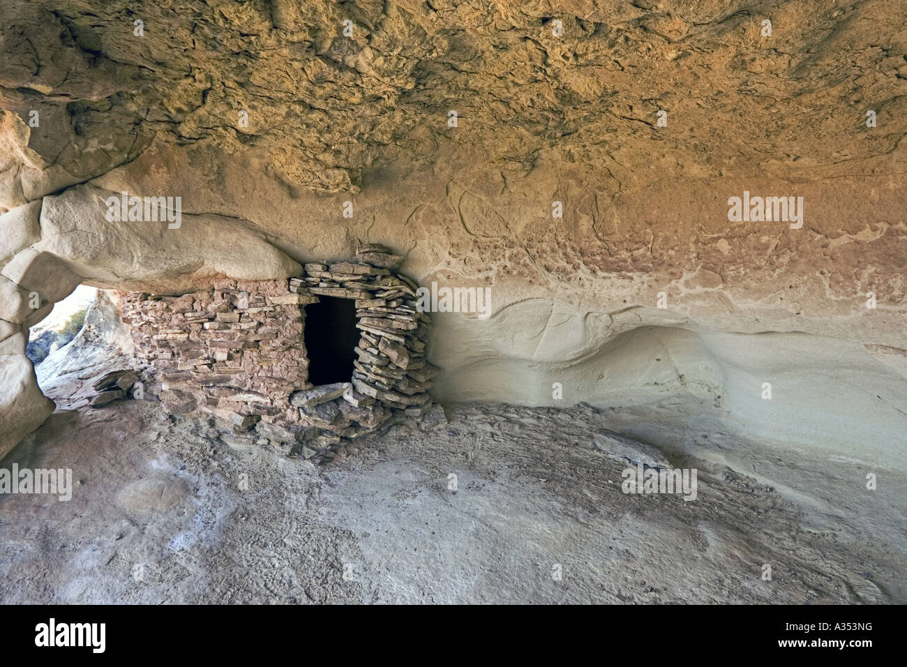 Grenier Anasazi sur Aztec Butte dans Canyonlands National Park Utah Banque D'Images