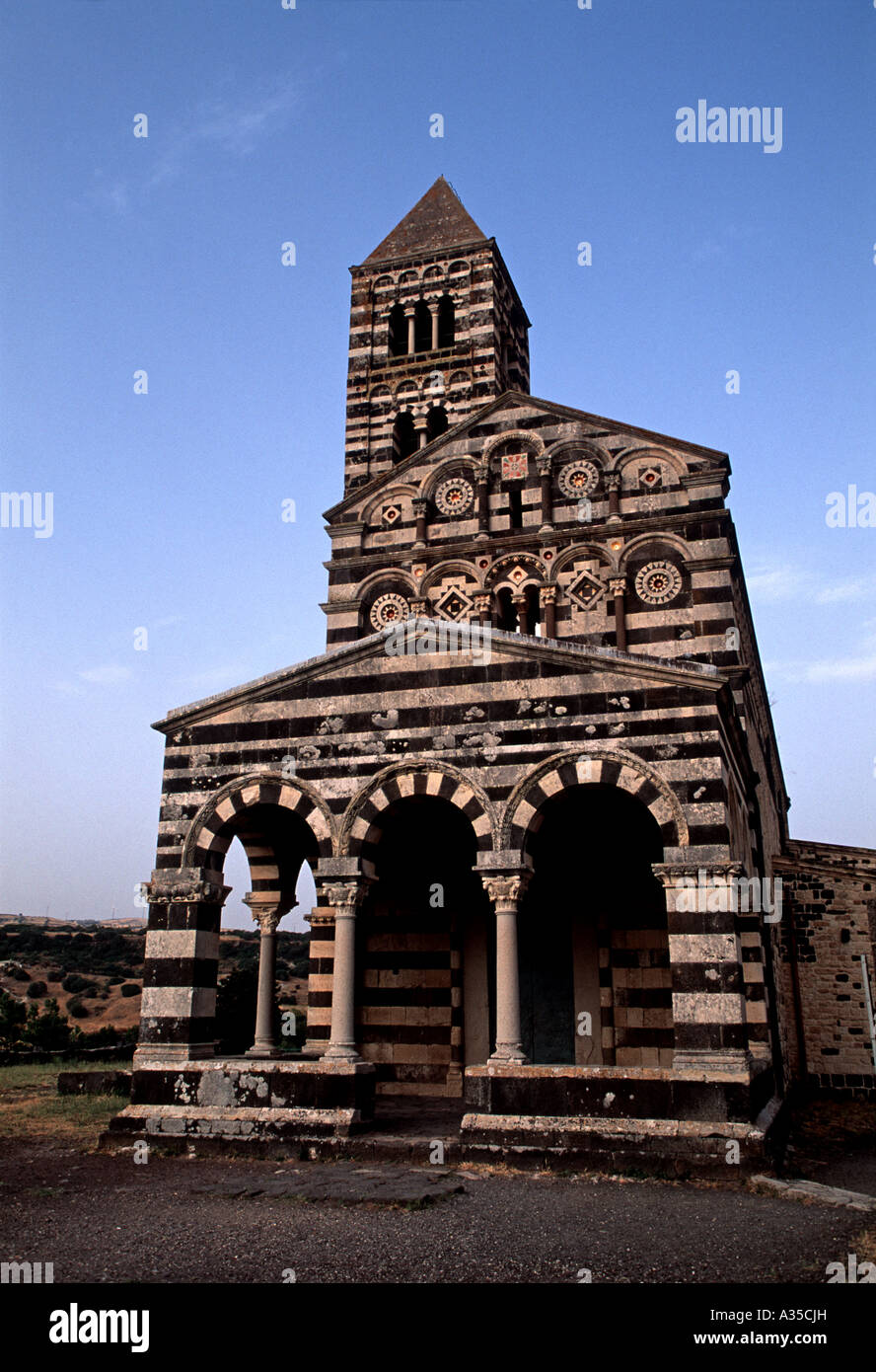 Santissima Trinità di Saccargia province de Sassari en Sardaigne du nord Banque D'Images