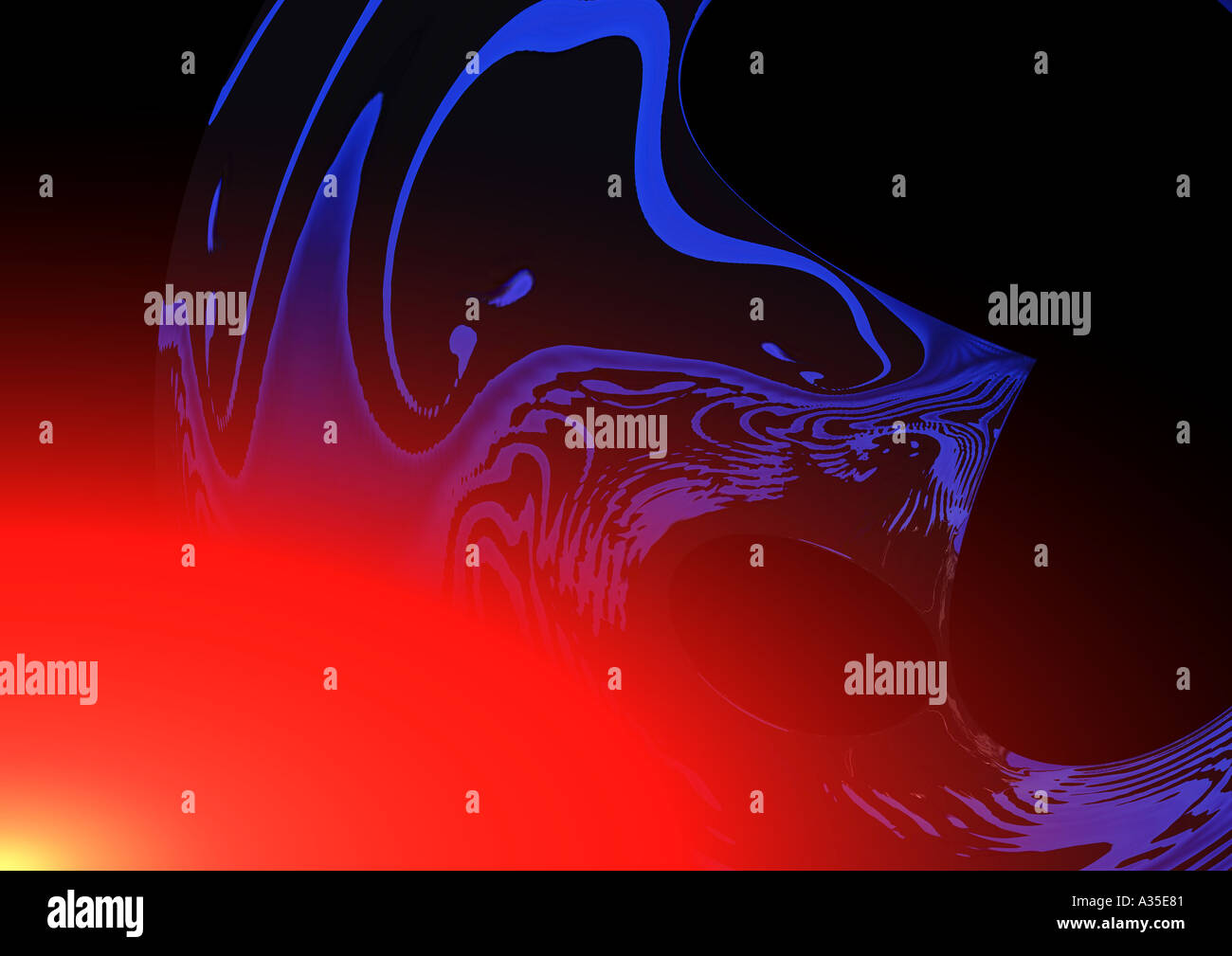 Science-fiction paysage cosmique Banque D'Images