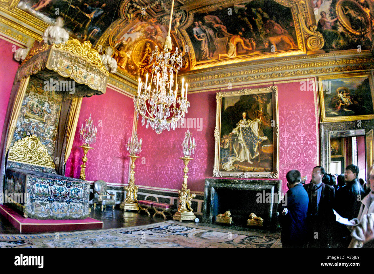 Chambre de la reine chateau versailles Banque de photographies et d