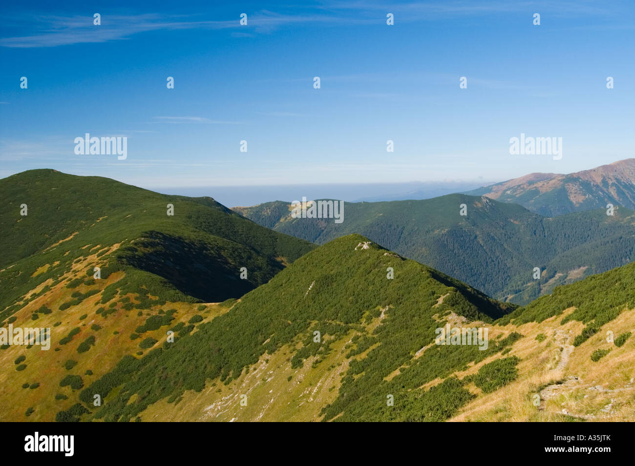 Randonnées dans les Basses Tatras, Slovaquie Banque D'Images