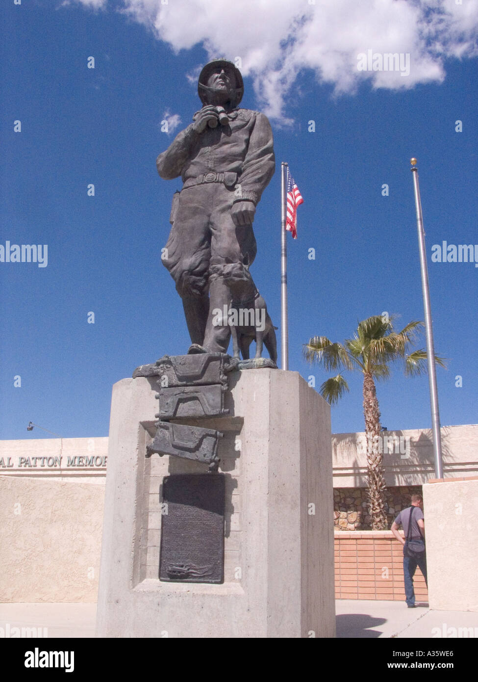 Général George Patton World War 2 WWII Memorial et musée dans le désert de Mojave en Californie Banque D'Images
