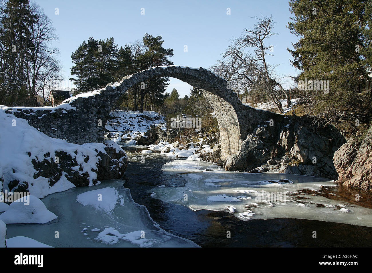 Carrbridge snow Banque de photographies et d’images à haute résolution ...