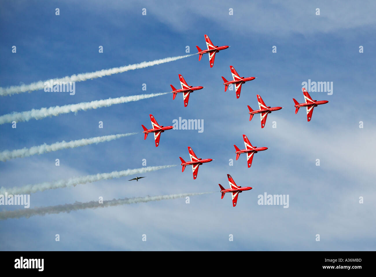 Les flèches rouges la semaine de Cowes, île de Wight Banque D'Images