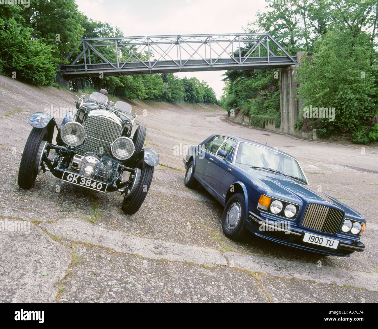 1991 et 1930 Bentley Turbo R Bentley Brooklands soufflante 4.5 Banque D'Images