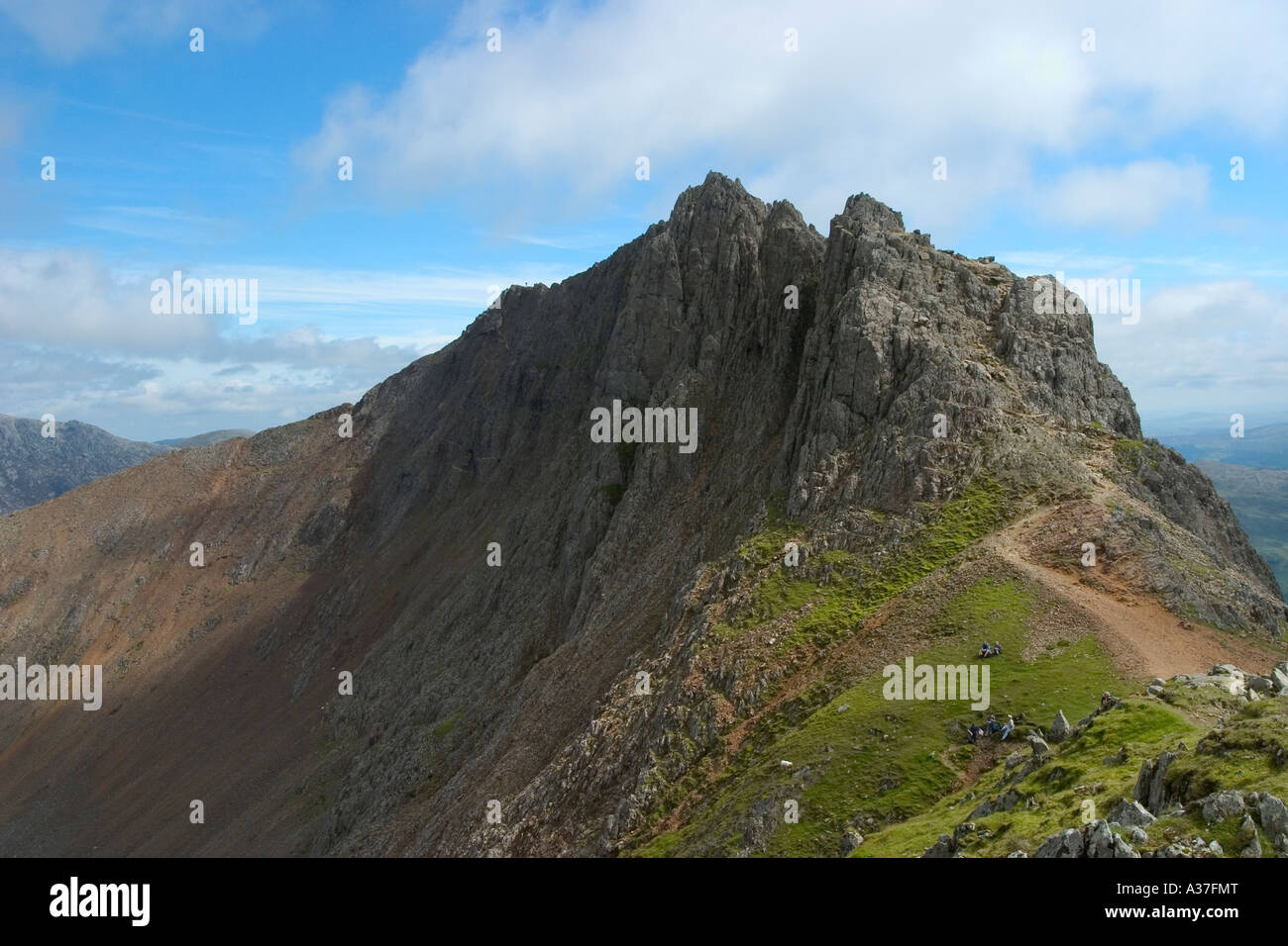 Crib Goch, partie de la Snowdon Horsehoe, au nord du Pays de Galles Banque D'Images