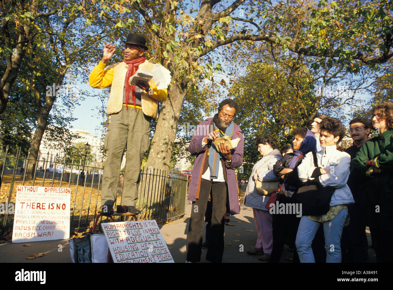 Speakers Corner, Hyde Park, London, UK Banque D'Images