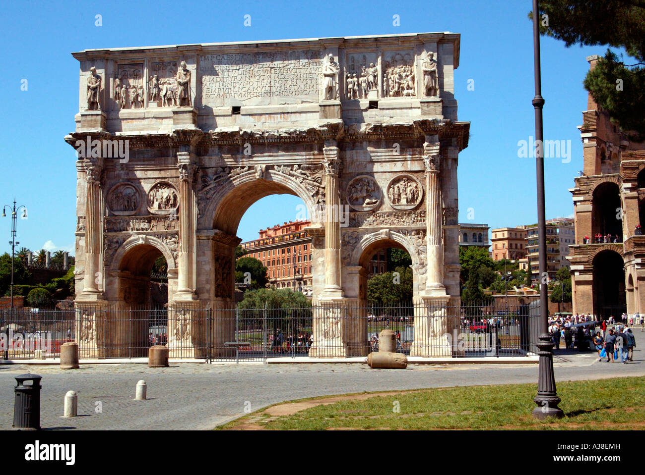Konstantinsbogen Rom, Italie Rome Constantine arch Banque D'Images