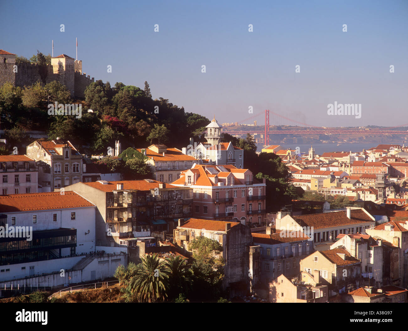 Vue sur la ville Lisbonne Portugal Banque D'Images