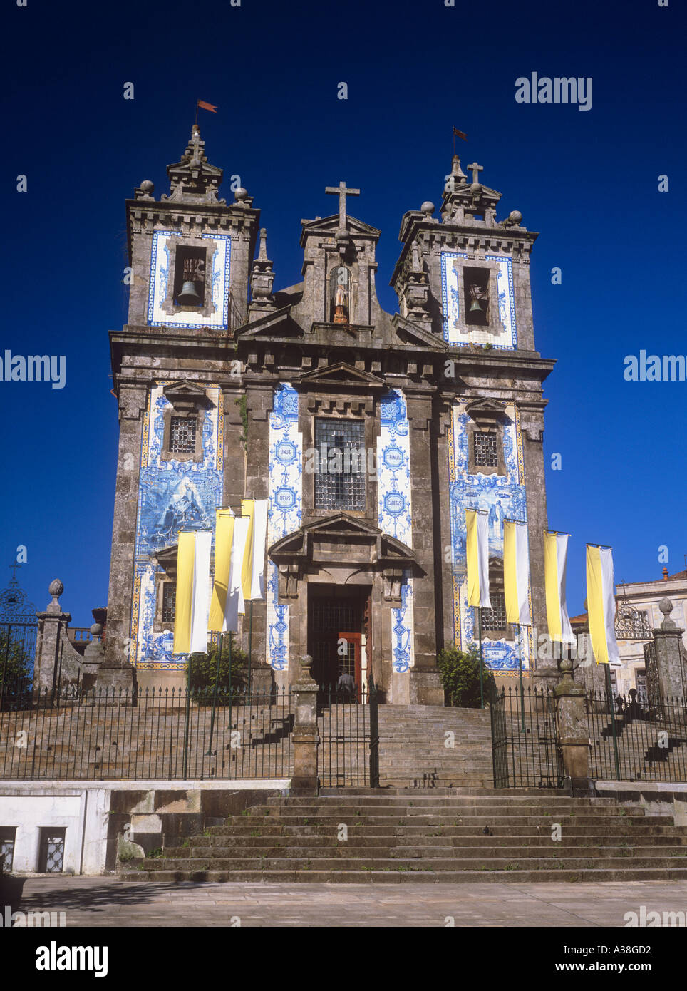 L'église Santo Ildefonso Porto Portugal Banque D'Images