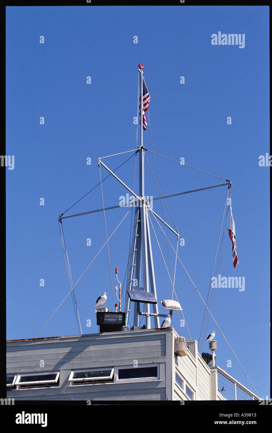 antenne bateau Banque D'Images