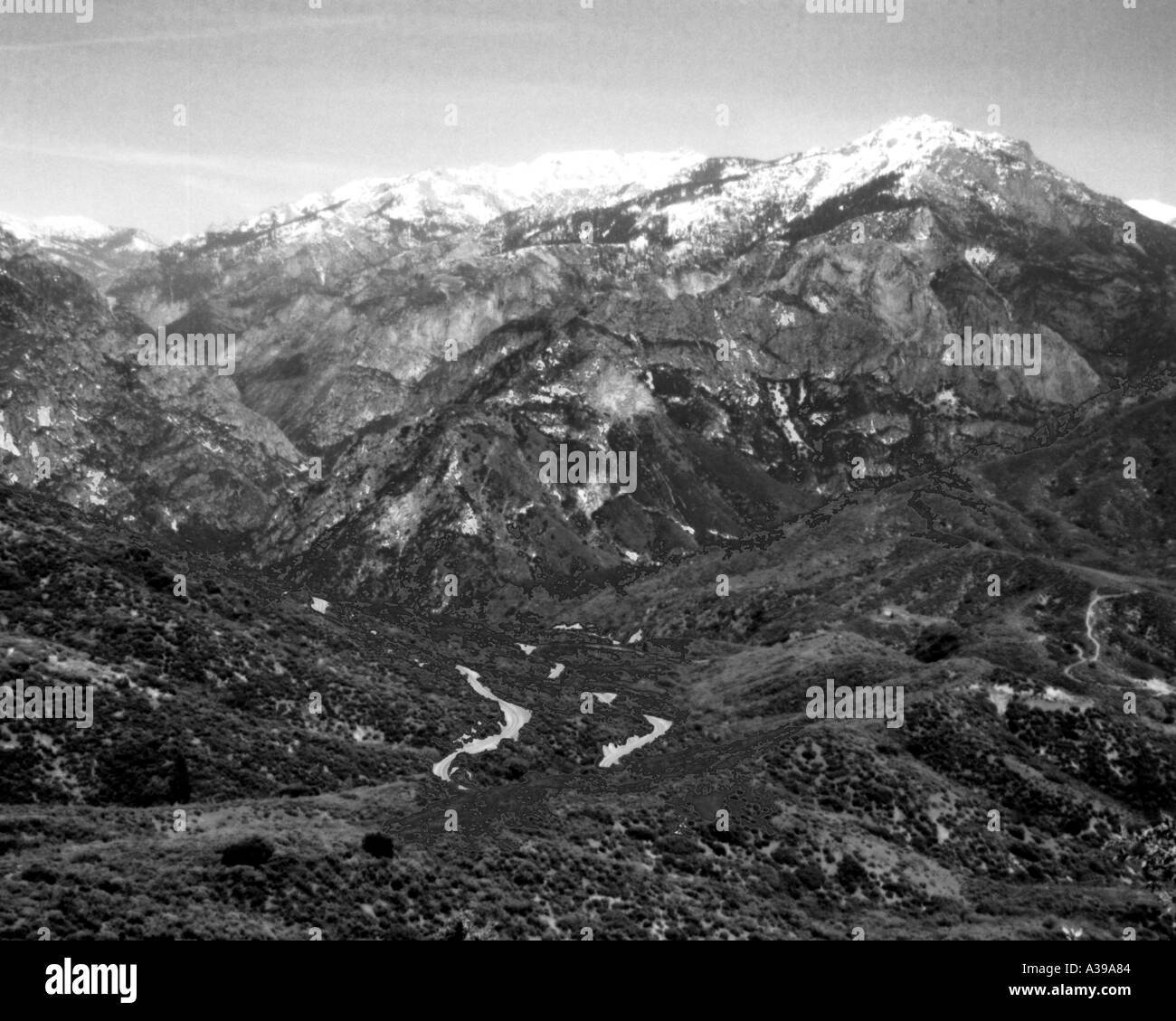 Scenic Byway Kings Canyon Kings Canyon National Park CA Banque D'Images