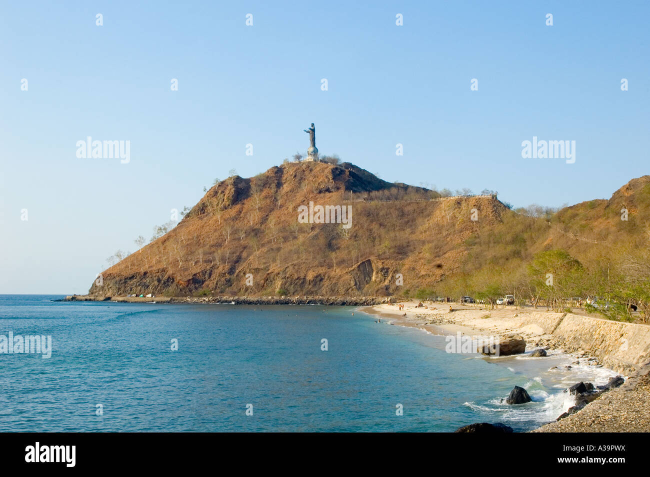 La statue du Christ, Dili, Timor Oriental Banque D'Images