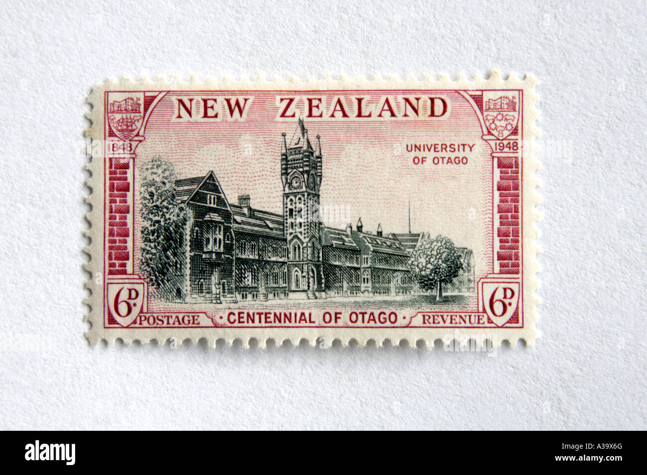 Timbre de la Nouvelle-Zélande Banque D'Images