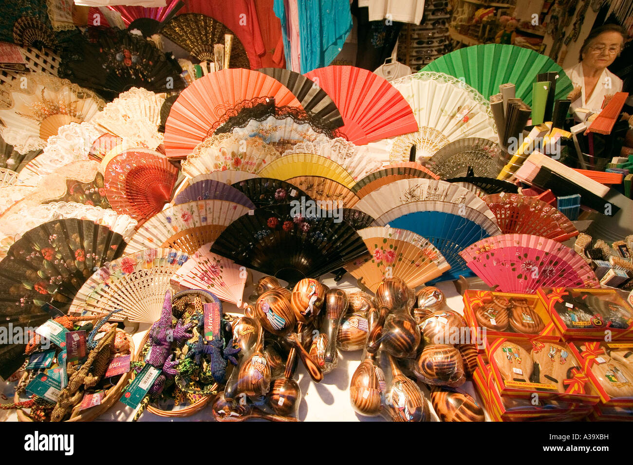 Espagne Baléares Ibiza île street market Banque D'Images