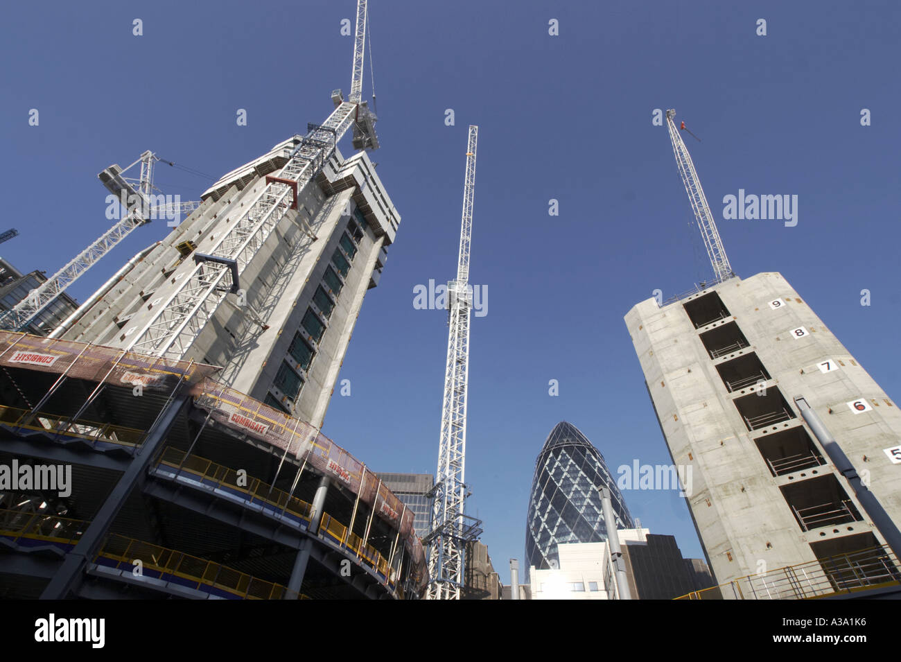 Construction dans la ville de London financial district UK Banque D'Images