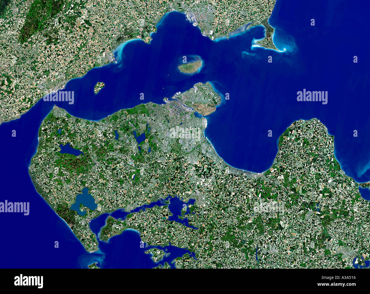 Image satellite danemark Banque D'Images