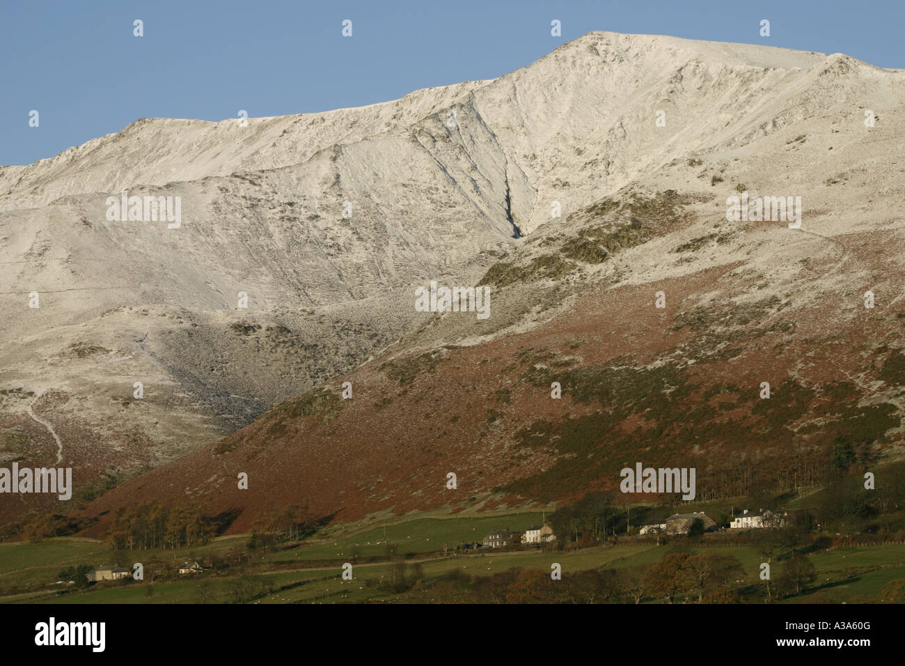 Blencathra en hiver, Parc National de Lake District, Cumbria, Angleterre Banque D'Images